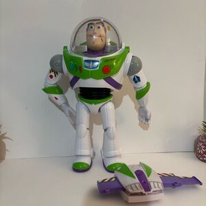Buzz Lightyear Action Figure Toy - White, Green & Purple